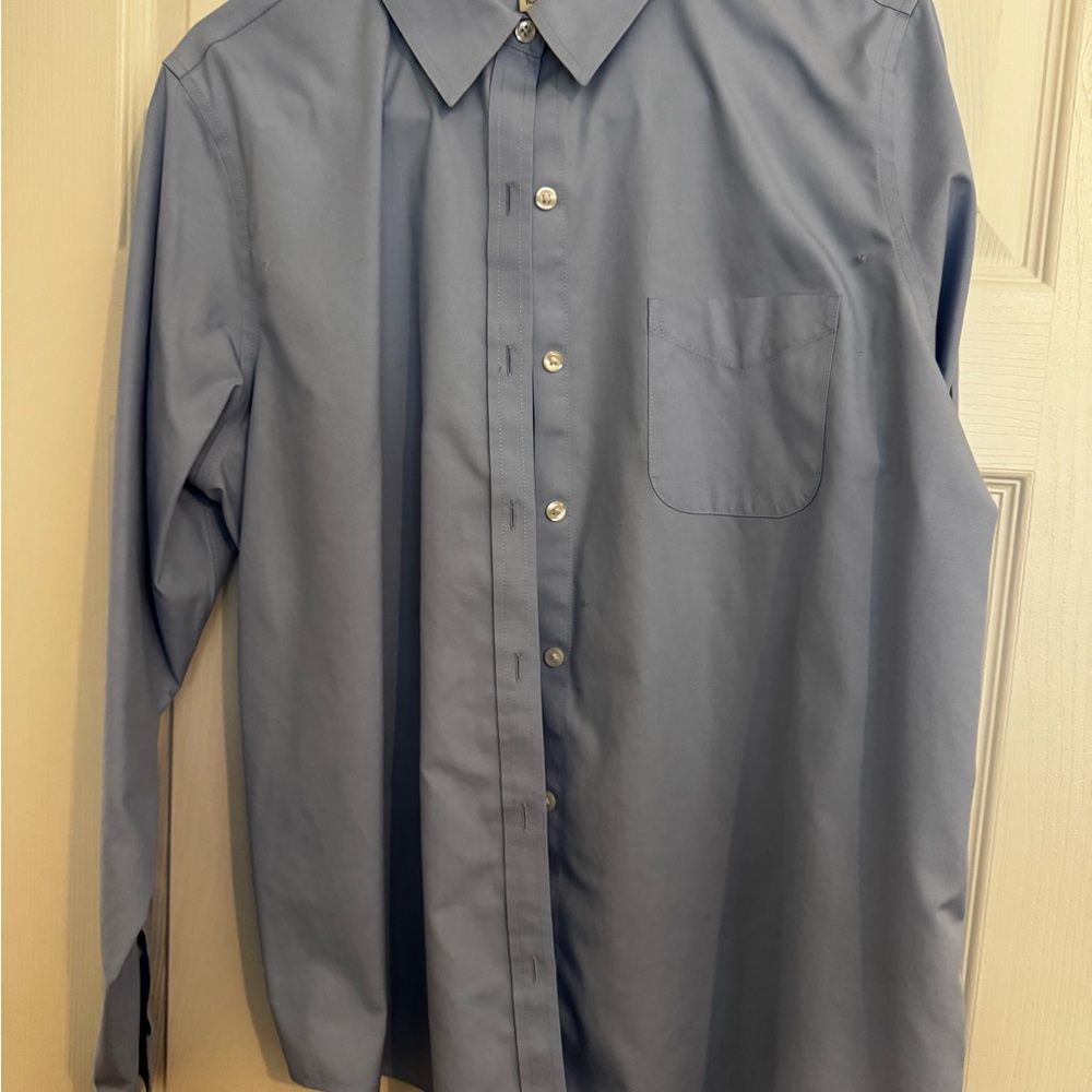 L.L. Bean Sky Blue Button-Up Blouse